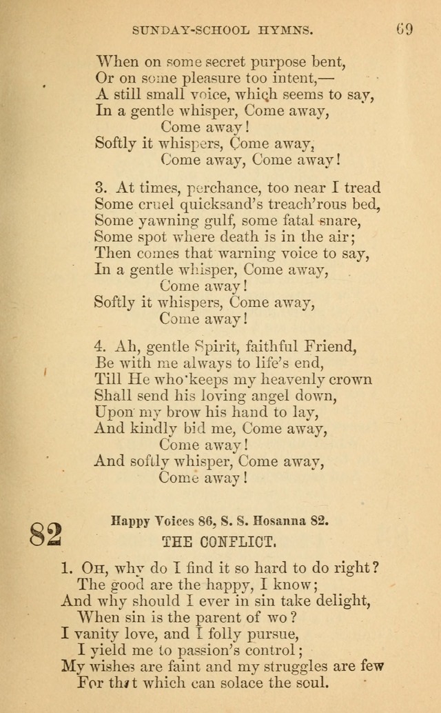 The Eclectic Sabbath School Hymn Book page 69