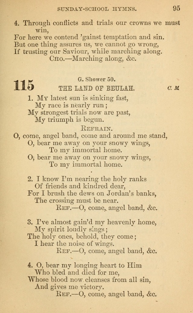 The Eclectic Sabbath School Hymn Book page 95