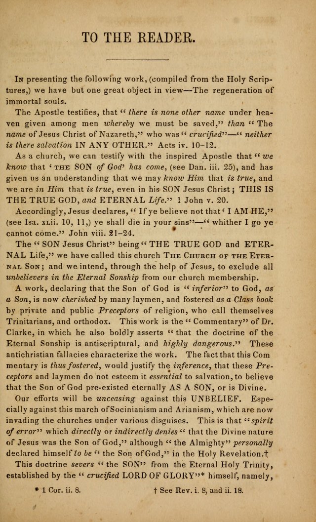 The Faith and Doctrines of the Church of the Eternal Son: intended as a church book for the church of the Eternal Sons generally... to which is added a number of select hymns adapted to the worship... page 11