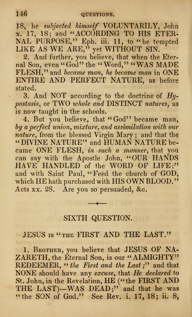 The Faith and Doctrines of the Church of the Eternal Son: intended as a church book for the church of the Eternal Sons generally... to which is added a number of select hymns adapted to the worship... page 146