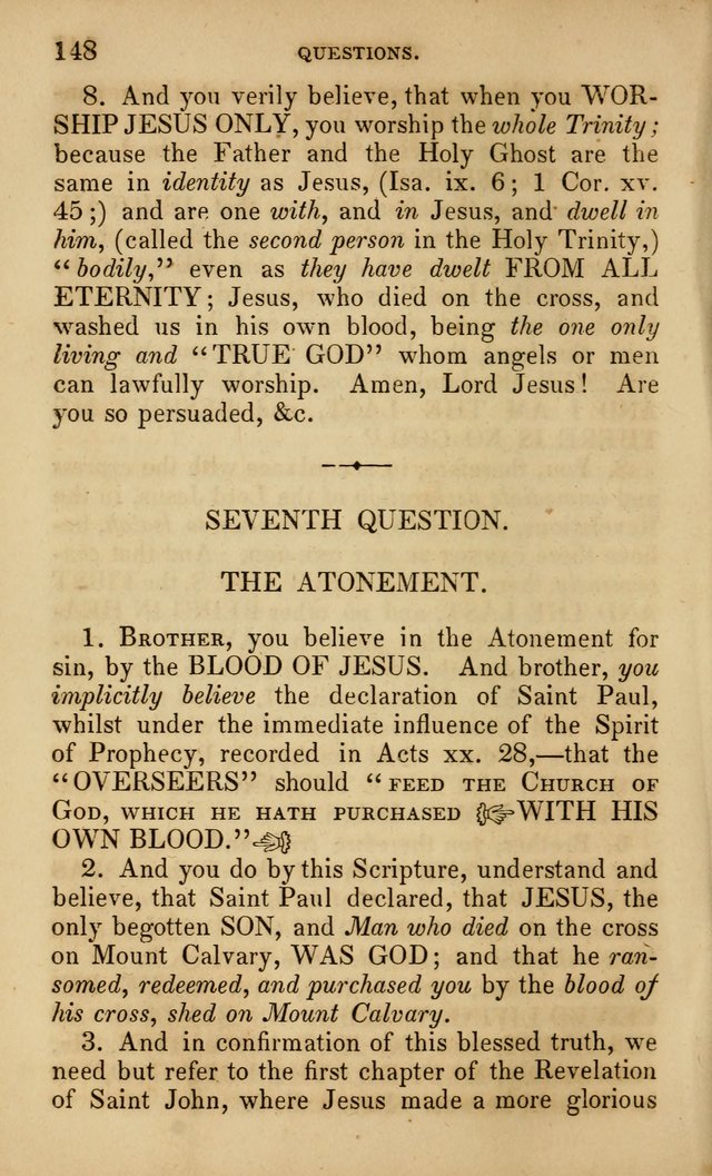 The Faith and Doctrines of the Church of the Eternal Son: intended as a church book for the church of the Eternal Sons generally... to which is added a number of select hymns adapted to the worship... page 148