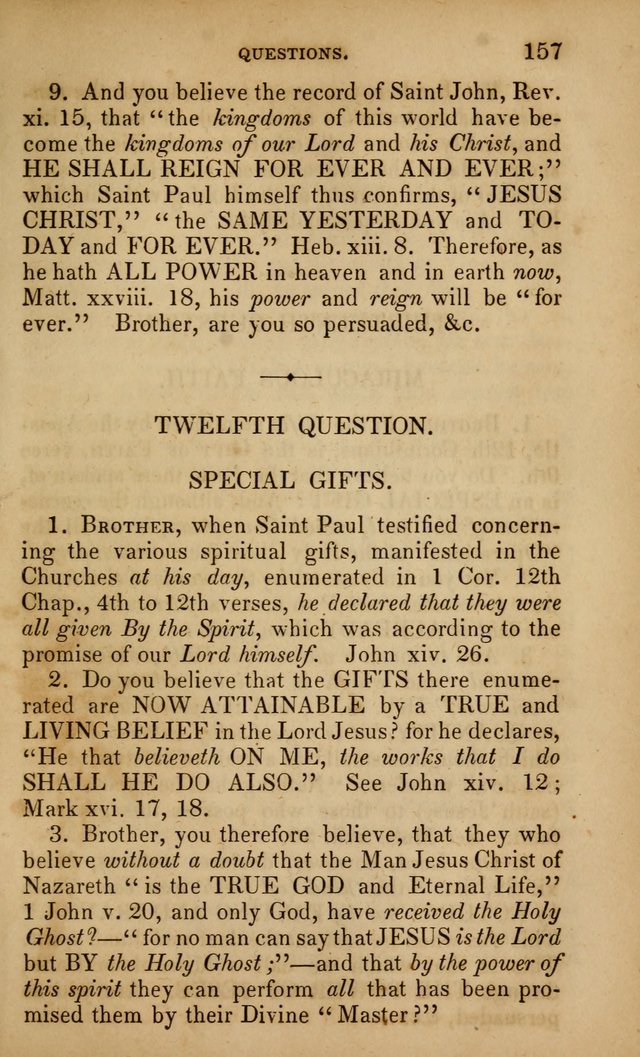 The Faith and Doctrines of the Church of the Eternal Son: intended as a church book for the church of the Eternal Sons generally... to which is added a number of select hymns adapted to the worship... page 157