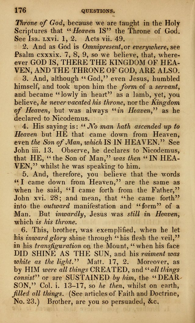 The Faith and Doctrines of the Church of the Eternal Son: intended as a church book for the church of the Eternal Sons generally... to which is added a number of select hymns adapted to the worship... page 176