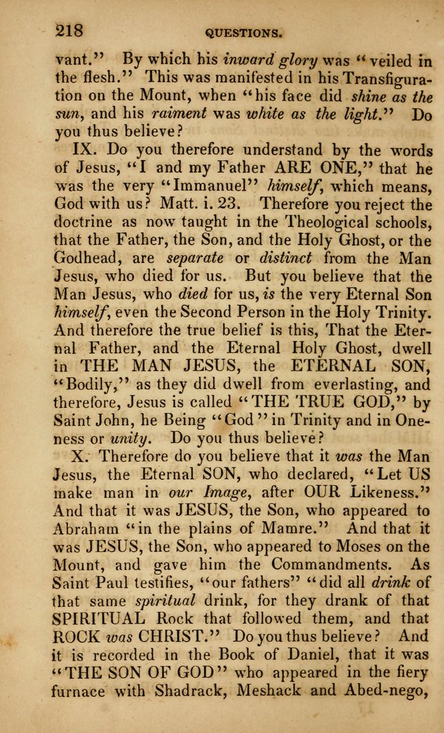 The Faith and Doctrines of the Church of the Eternal Son: intended as a church book for the church of the Eternal Sons generally... to which is added a number of select hymns adapted to the worship... page 218