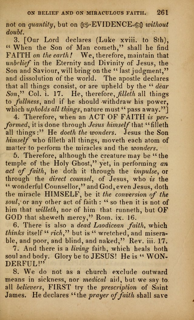 The Faith and Doctrines of the Church of the Eternal Son: intended as a church book for the church of the Eternal Sons generally... to which is added a number of select hymns adapted to the worship... page 261