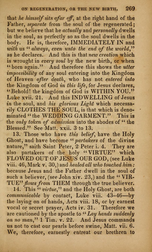 The Faith and Doctrines of the Church of the Eternal Son: intended as a church book for the church of the Eternal Sons generally... to which is added a number of select hymns adapted to the worship... page 269