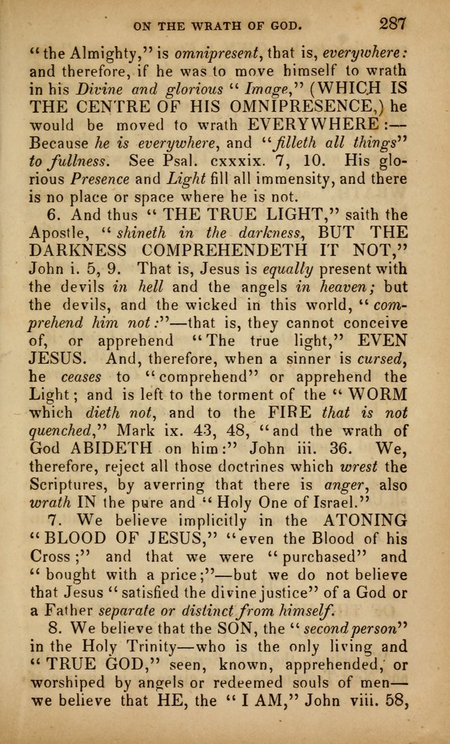 The Faith and Doctrines of the Church of the Eternal Son: intended as a church book for the church of the Eternal Sons generally... to which is added a number of select hymns adapted to the worship... page 287