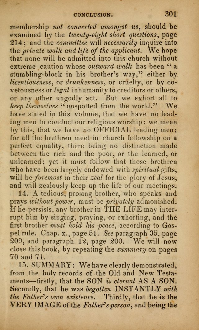 The Faith and Doctrines of the Church of the Eternal Son: intended as a church book for the church of the Eternal Sons generally... to which is added a number of select hymns adapted to the worship... page 301