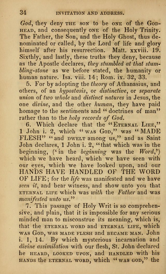 The Faith and Doctrines of the Church of the Eternal Son: intended as a church book for the church of the Eternal Sons generally... to which is added a number of select hymns adapted to the worship... page 34