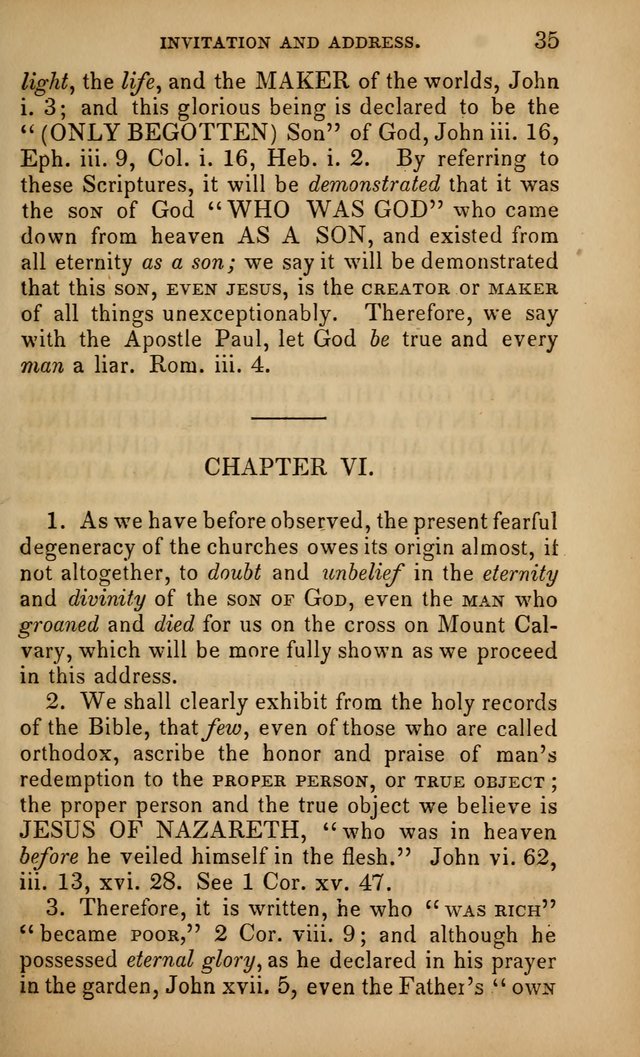 The Faith and Doctrines of the Church of the Eternal Son: intended as a church book for the church of the Eternal Sons generally... to which is added a number of select hymns adapted to the worship... page 35