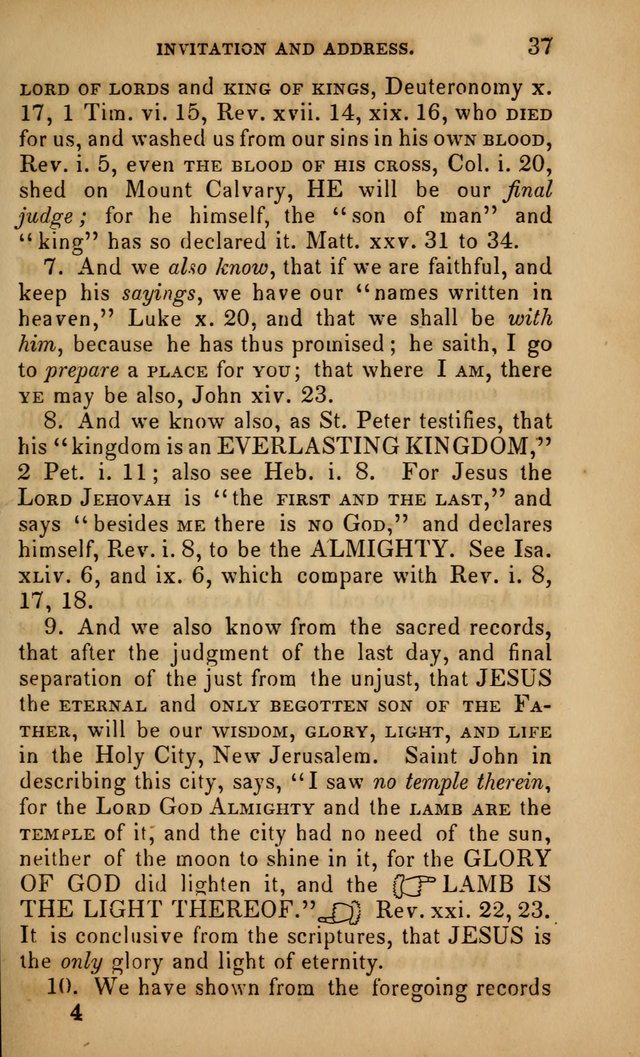 The Faith and Doctrines of the Church of the Eternal Son: intended as a church book for the church of the Eternal Sons generally... to which is added a number of select hymns adapted to the worship... page 37