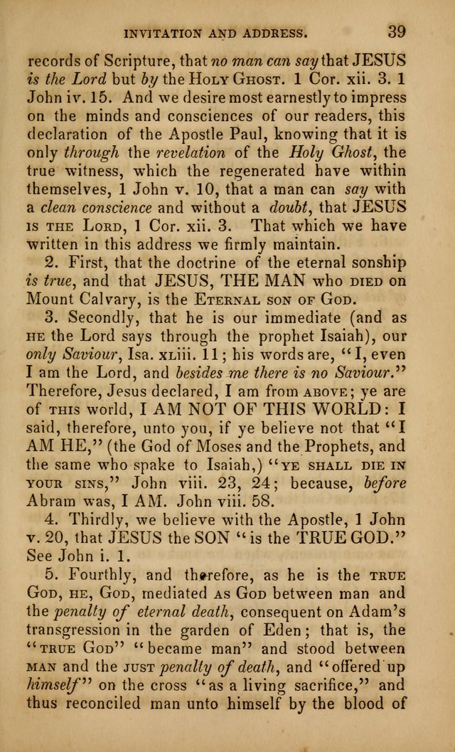 The Faith and Doctrines of the Church of the Eternal Son: intended as a church book for the church of the Eternal Sons generally... to which is added a number of select hymns adapted to the worship... page 39