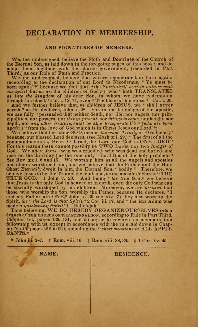 The Faith and Doctrines of the Church of the Eternal Son: intended as a church book for the church of the Eternal Sons generally... to which is added a number of select hymns adapted to the worship... page 409