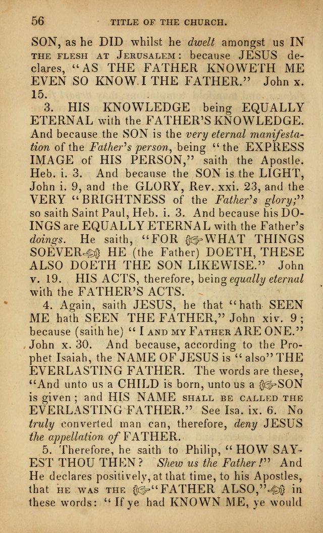 The Faith and Doctrines of the Church of the Eternal Son: intended as a church book for the church of the Eternal Sons generally... to which is added a number of select hymns adapted to the worship... page 56