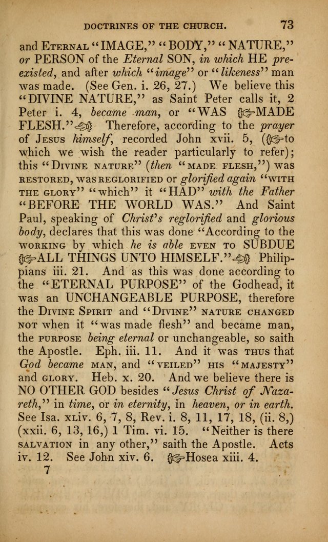 The Faith and Doctrines of the Church of the Eternal Son: intended as a church book for the church of the Eternal Sons generally... to which is added a number of select hymns adapted to the worship... page 73