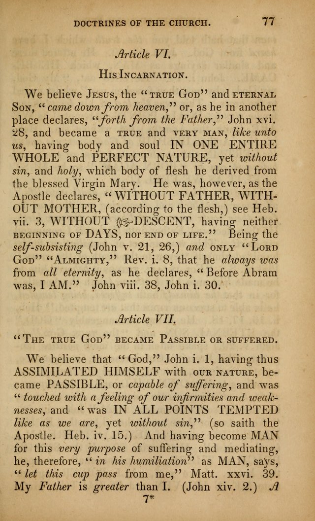 The Faith and Doctrines of the Church of the Eternal Son: intended as a church book for the church of the Eternal Sons generally... to which is added a number of select hymns adapted to the worship... page 77