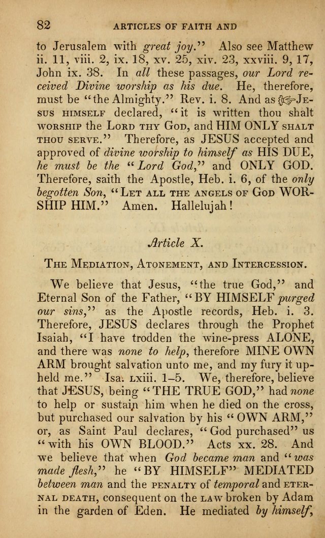 The Faith and Doctrines of the Church of the Eternal Son: intended as a church book for the church of the Eternal Sons generally... to which is added a number of select hymns adapted to the worship... page 82