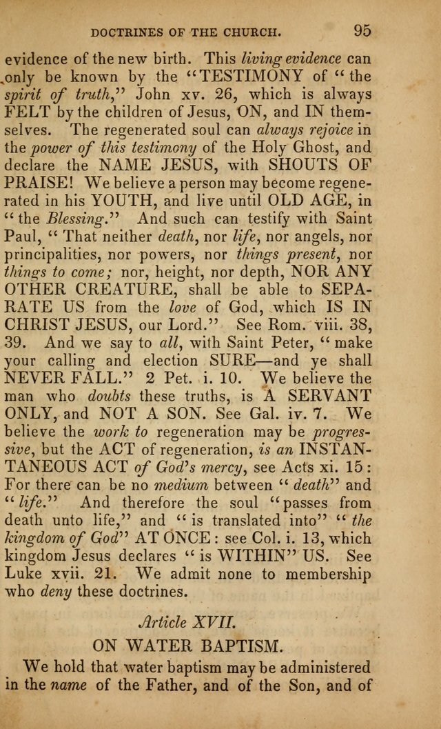 The Faith and Doctrines of the Church of the Eternal Son: intended as a church book for the church of the Eternal Sons generally... to which is added a number of select hymns adapted to the worship... page 95