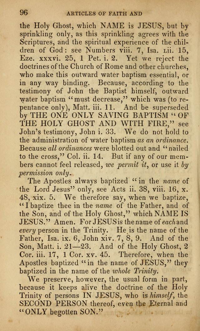 The Faith and Doctrines of the Church of the Eternal Son: intended as a church book for the church of the Eternal Sons generally... to which is added a number of select hymns adapted to the worship... page 96