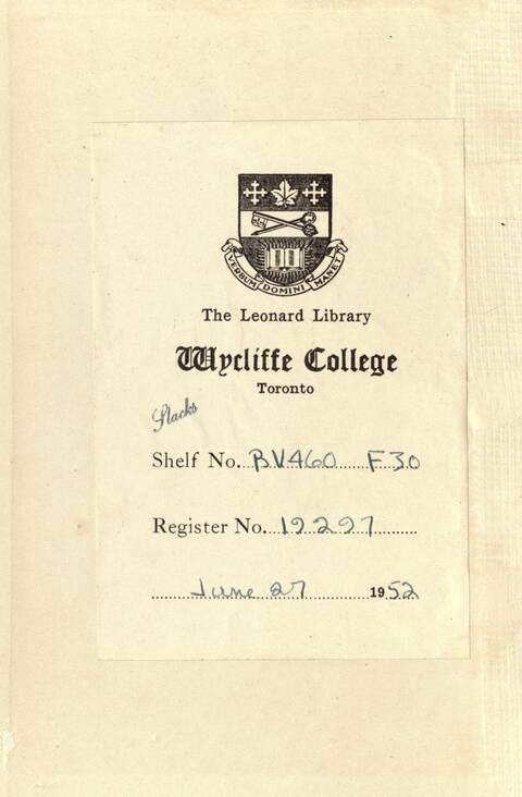 The Fellowship Hymn Book page i