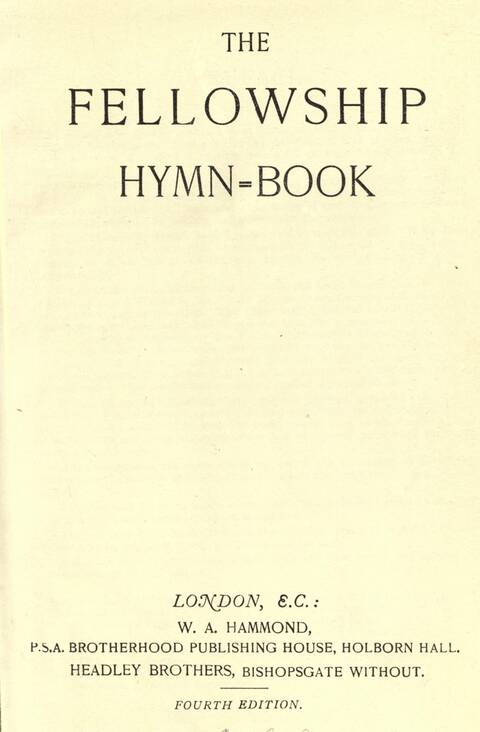 The Fellowship Hymn Book page iv