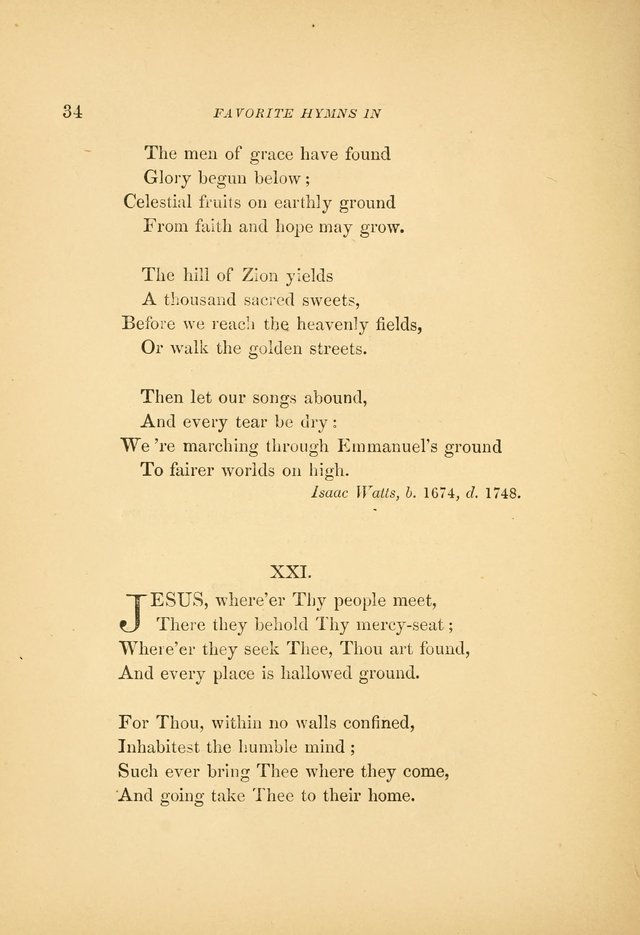 Favorite Hymns: in their original form page 34
