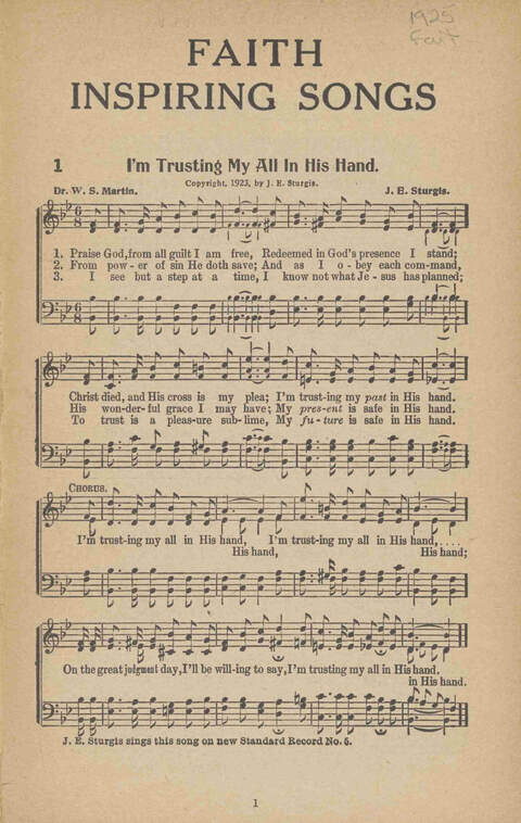 Faith Inspiring Songs page 1