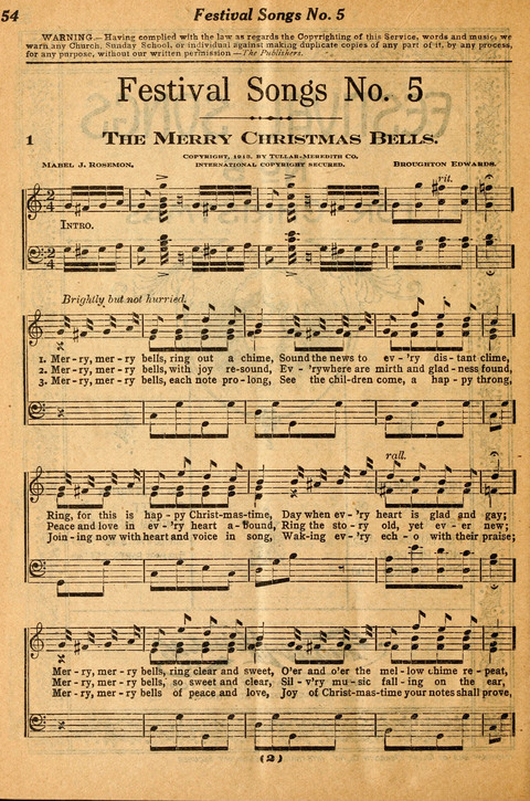 The Festival Song Budget, Christmas page 48