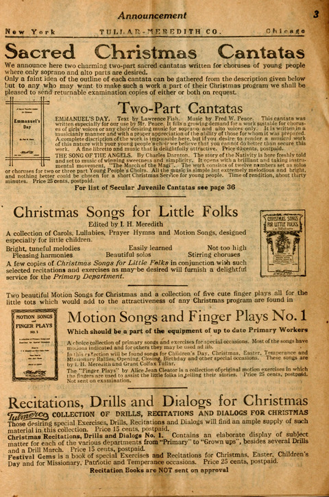 The Festival Song Budget, Christmas page iv
