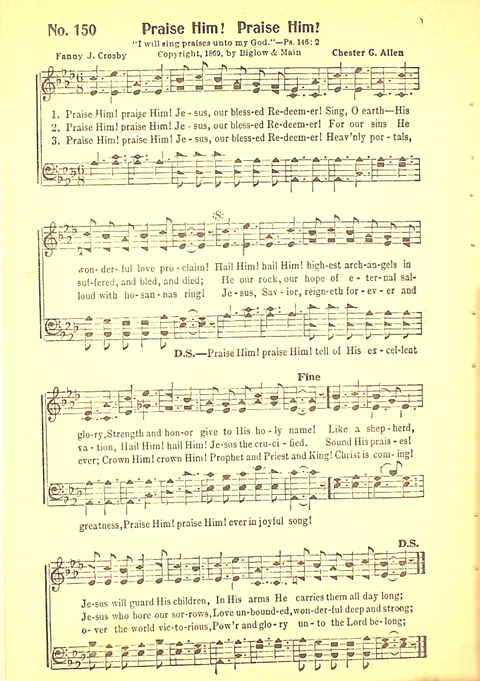 Favorite Songs and Hymns: a complete church hymnal page 151