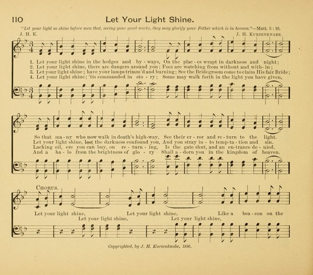 Gates Ajar: a collection of hymns and tunes for use in Sunday schools, praise and prayer meetings page 110