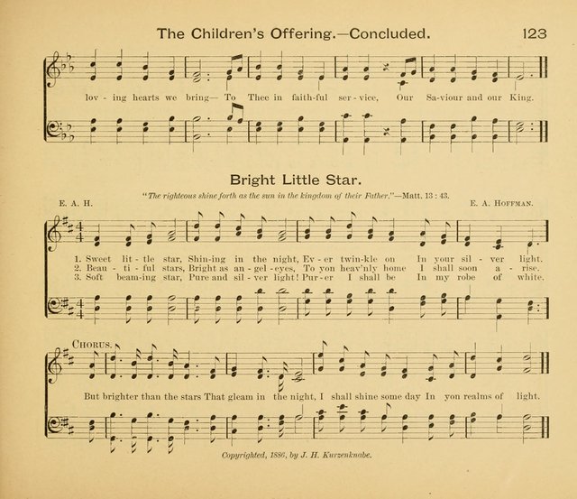 Gates Ajar: a collection of hymns and tunes for use in Sunday schools, praise and prayer meetings page 123