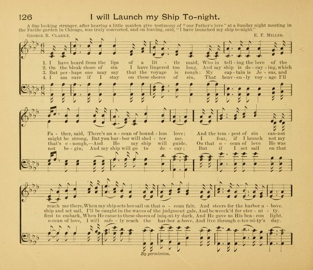Gates Ajar: a collection of hymns and tunes for use in Sunday schools, praise and prayer meetings page 126