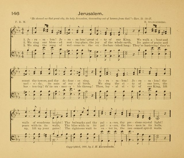 Gates Ajar: a collection of hymns and tunes for use in Sunday schools, praise and prayer meetings page 146