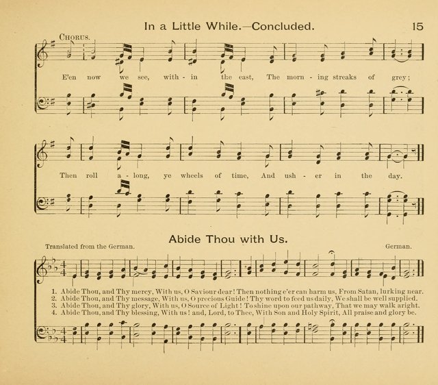 Gates Ajar: a collection of hymns and tunes for use in Sunday schools, praise and prayer meetings page 15