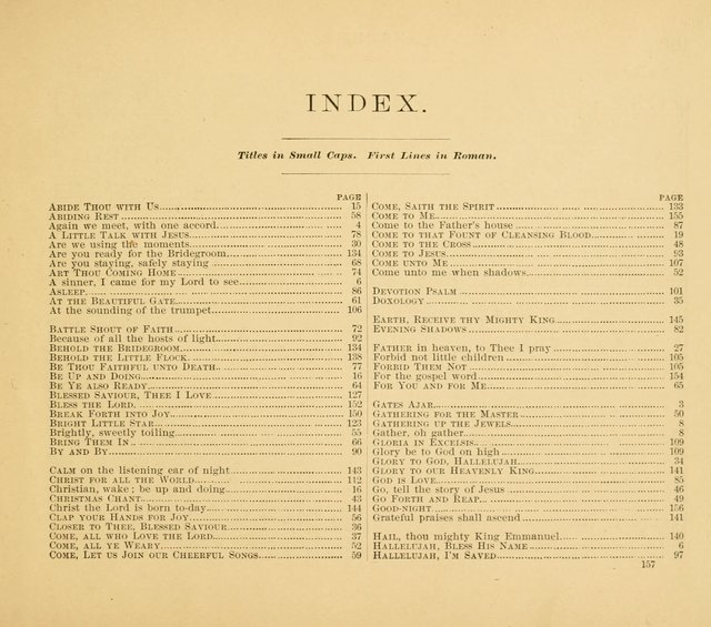 Gates Ajar: a collection of hymns and tunes for use in Sunday schools, praise and prayer meetings page 157