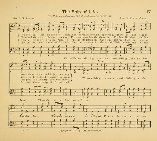 Gates Ajar: a collection of hymns and tunes for use in Sunday schools, praise and prayer meetings page 17
