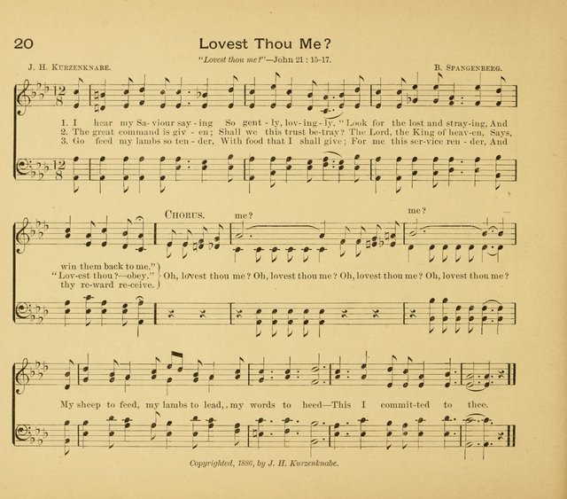 Gates Ajar: a collection of hymns and tunes for use in Sunday schools, praise and prayer meetings page 20