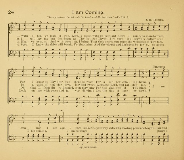 Gates Ajar: a collection of hymns and tunes for use in Sunday schools, praise and prayer meetings page 24