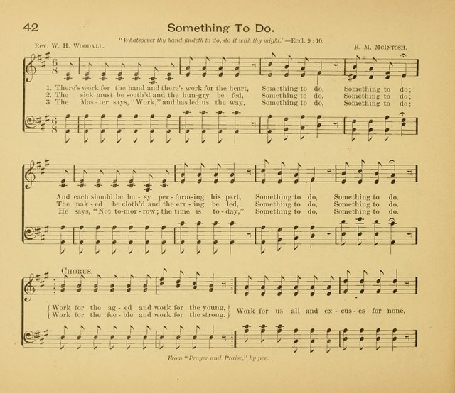 Gates Ajar: a collection of hymns and tunes for use in Sunday schools, praise and prayer meetings page 42