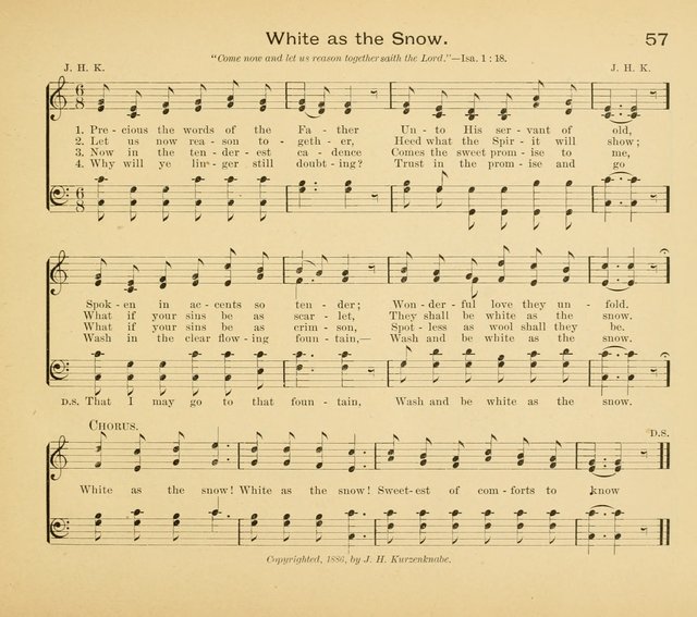Gates Ajar: a collection of hymns and tunes for use in Sunday schools, praise and prayer meetings page 57