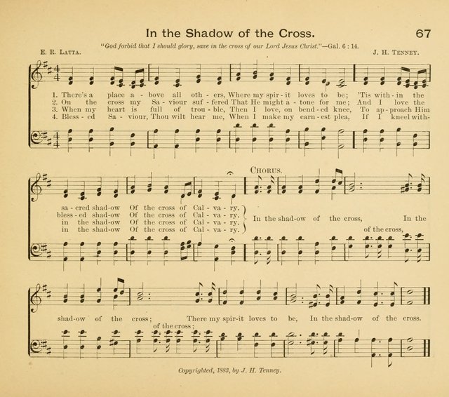 Gates Ajar: a collection of hymns and tunes for use in Sunday schools, praise and prayer meetings page 67