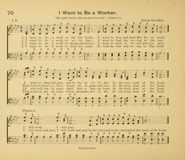 Gates Ajar: a collection of hymns and tunes for use in Sunday schools, praise and prayer meetings page 70
