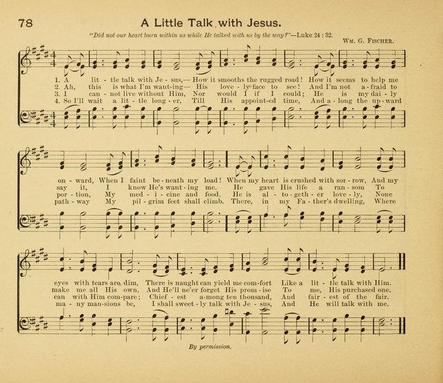 Gates Ajar: a collection of hymns and tunes for use in Sunday schools, praise and prayer meetings page 78