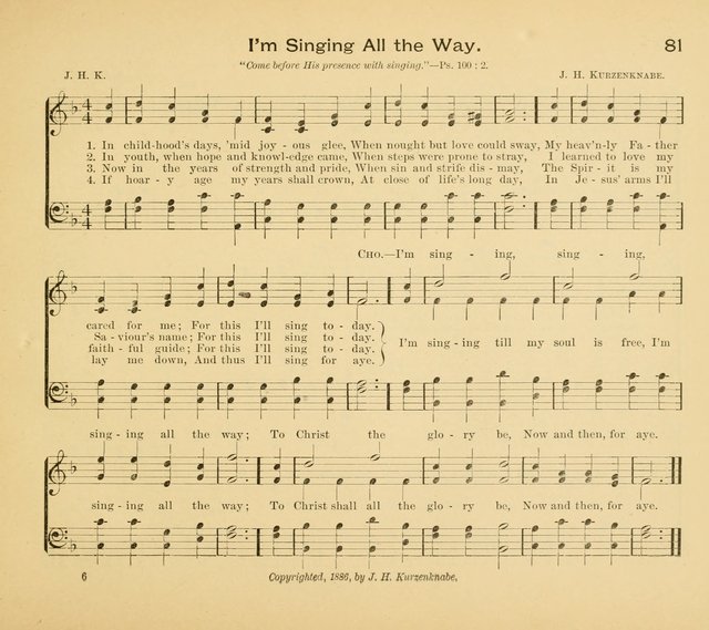Gates Ajar: a collection of hymns and tunes for use in Sunday schools, praise and prayer meetings page 81