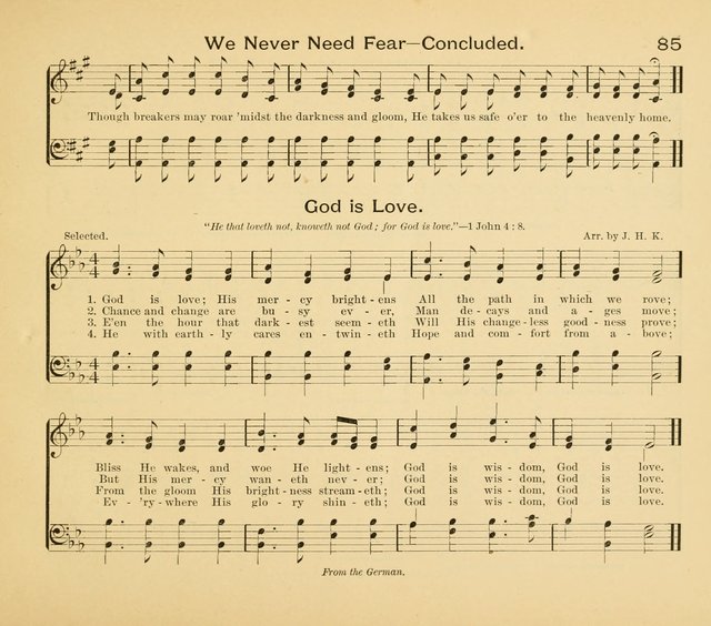 Gates Ajar: a collection of hymns and tunes for use in Sunday schools, praise and prayer meetings page 85