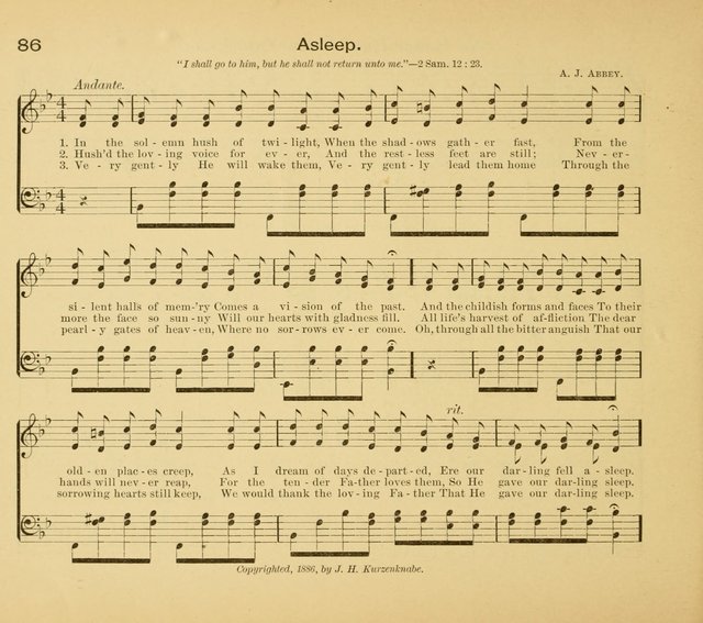 Gates Ajar: a collection of hymns and tunes for use in Sunday schools, praise and prayer meetings page 86