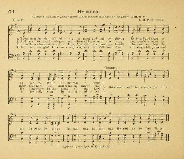 Gates Ajar: a collection of hymns and tunes for use in Sunday schools, praise and prayer meetings page 94
