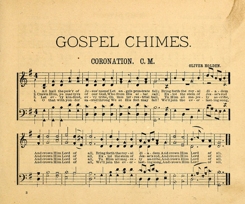 Gospel Chimes: a collection of new and standard songs and hymns for Sunday-schools and religious meetings page 3