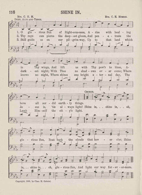 The Gospel Chorus: a collection of special gospel songs adapted for use in evangelistic choruses, Sunday-school choirs, church and social meeting page 116